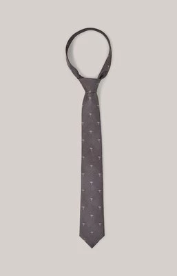 Krawat jedwabny w kolorze szarym Joop