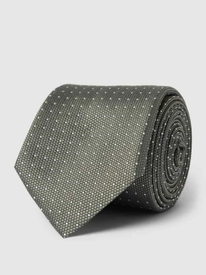 Krawat jedwabny z drobnym wzorem na całej powierzchni model ‘Tie’ (7,5 cm) Boss