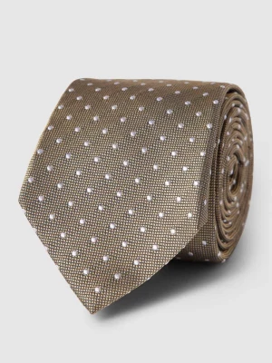 Krawat jedwabny z drobnym wzorem na całej powierzchni Tommy Hilfiger
