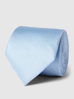 Krawat jedwabny z fakturowanym wzorem Boss