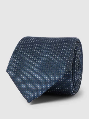 Krawat jedwabny z graficznym wzorem na całej powierzchni Boss