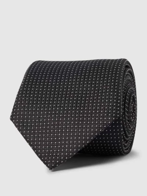 Krawat jedwabny z graficznym wzorem na całej powierzchni Boss