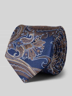 Krawat jedwabny z haftem paisley na całej powierzchni (7cm) Prince Bowtie