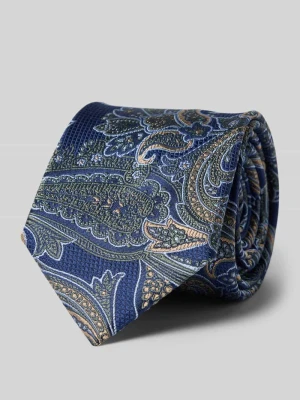 Krawat jedwabny z haftem paisley na całej powierzchni (7cm) Prince Bowtie