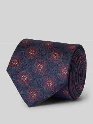 Krawat jedwabny z nadrukiem na całej powierzchni (7 cm) Monti