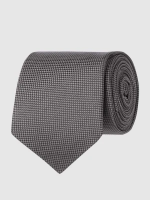 Krawat jedwabny z wyhaftowanym logo model ‘Buster’ Blick