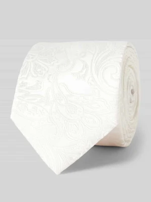 Krawat jedwabny z wyhaftowanym motywem Olymp