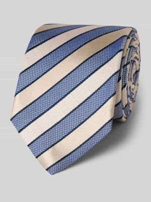 Krawat jedwabny ze wzorem na całej powierzchni (6,5 cm) Olymp