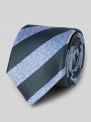 Krawat jedwabny ze wzorem na całej powierzchni (6,5 cm) Olymp