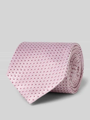Krawat jedwabny ze wzorem na całej powierzchni (7,5 cm) Olymp