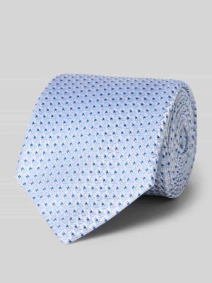 Krawat jedwabny ze wzorem na całej powierzchni (7,5 cm) Olymp