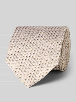 Krawat jedwabny ze wzorem na całej powierzchni (7,5 cm) Olymp