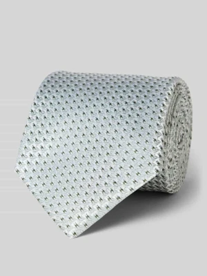 Krawat jedwabny ze wzorem na całej powierzchni (7,5 cm) Olymp
