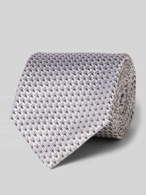 Krawat jedwabny ze wzorem na całej powierzchni (7,5 cm) Olymp