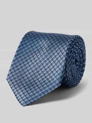 Krawat jedwabny ze wzorem na całej powierzchni Olymp