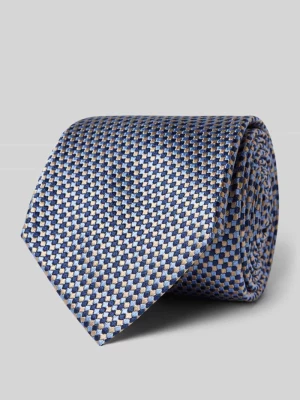 Krawat jedwabny ze wzorem na całej powierzchni Profuomo