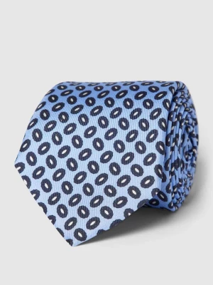 Krawat jedwabny ze wzorem na całej powierzchni Tommy Hilfiger