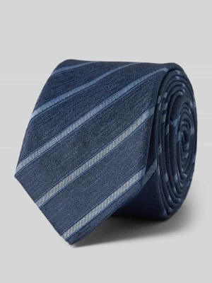 Krawat jedwabny ze wzorem w paski (5 cm) OLYMP Level Five