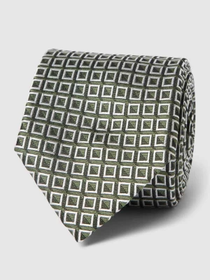 Krawat jedwabny ze wzorem w pepitkę model ‘Tie’ (7,5 cm) Boss