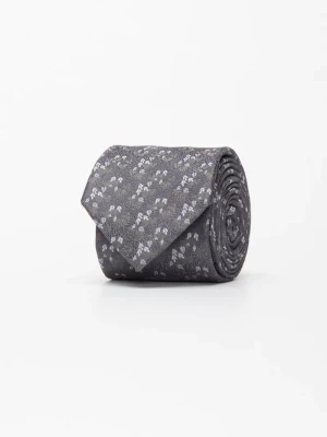 KRAWAT KWIATY GRAFITOWY 209 Recman