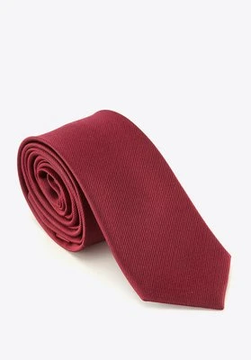 Krawat męski z jedwabiu klasyczny King Silk bordowy Wittchen