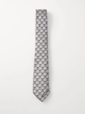 Krawat MOSCHINO srebrny