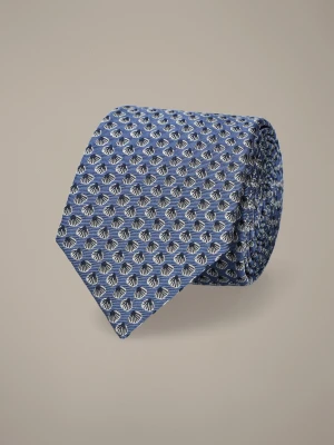 Krawat Niebieski Jedwabny Wzór Lancerto