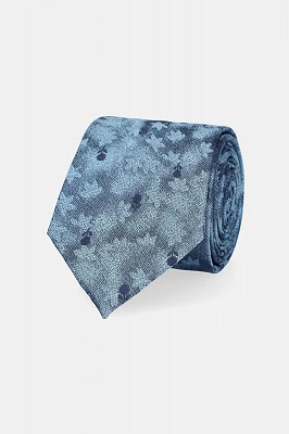 Krawat Niebieski w Delikatne Róże Lancerto