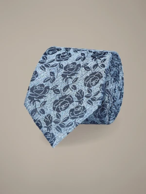 Krawat Niebieski w Kwiaty Lancerto