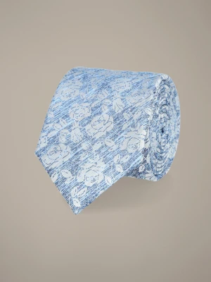 Krawat Niebieski w Kwiaty Lancerto