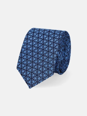 Krawat Niebieski we Wzór Lancerto