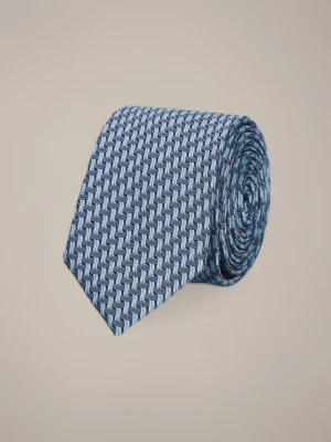 Krawat Niebieski Wzór Geometryczny Lancerto