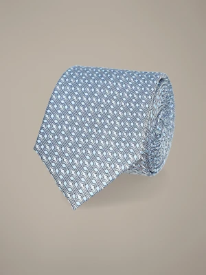 Krawat Niebieski Wzór Geometryczny Lancerto