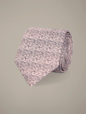 Krawat Różowy Wzór Lancerto