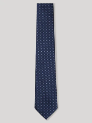 Krawat satynowy w kolorze granatowym/jasnoniebieskim we wzory Joop