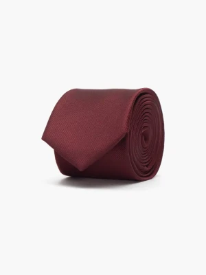 KRAWAT SLIM GŁADKI BORDOWY 200 Recman