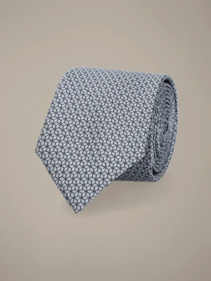 Krawat Szary Wzór Geometryczny Lancerto