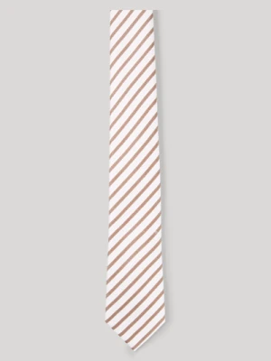 Krawat w paski w kolorze beżowym/białym Joop