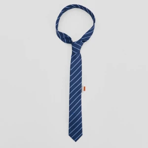 Krawat w paski z ozdobną metką House x ADMOR