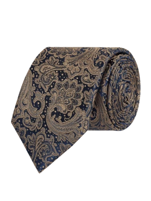 Krawat jedwabny ze wzorem paisley Monti