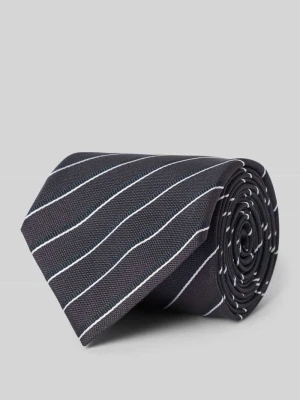 Krawat z czystego jedwabiu model 'H-Tie 8 CM-ONE' Boss Granatowy