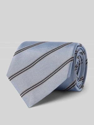 Krawat z czystego jedwabiu model 'H-Tie 8 CM-ONE' Boss Jasnoniebieski