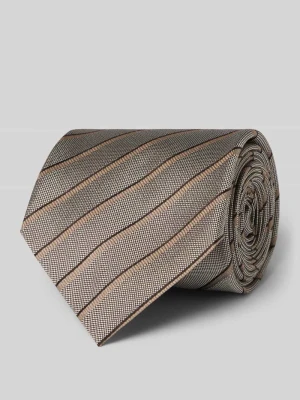 Krawat z czystego jedwabiu model 'H-Tie 8 CM-ONE' Boss Piaskowy