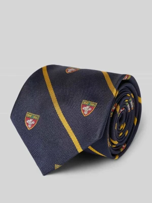Krawat z czystego jedwabiu Polo Ralph Lauren Granatowy