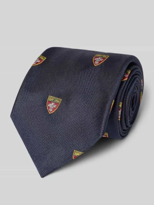 Krawat z czystego jedwabiu Polo Ralph Lauren Granatowy