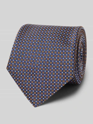 Krawat z czystego jedwabiu z detalem z logo altea