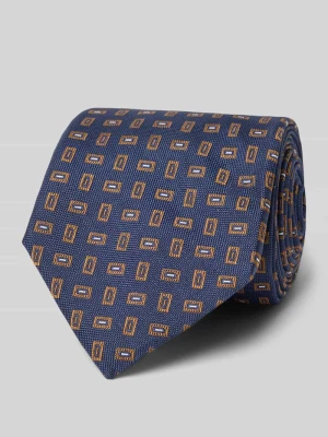 Krawat z czystego jedwabiu z detalem z logo altea