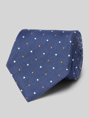 Krawat z czystego jedwabiu z detalem z logo altea