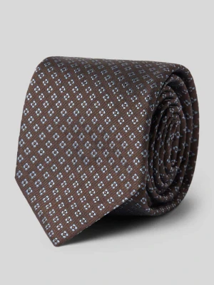 Krawat z czystego jedwabiu z haftem na całej powierzchni (7,5 cm) Gierremilano