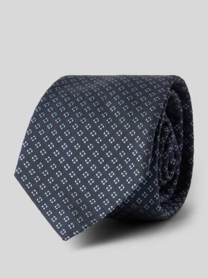 Krawat z czystego jedwabiu z haftem na całej powierzchni (7,5 cm) Gierremilano